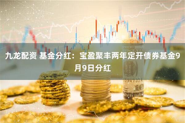 九龙配资 基金分红:宝盈聚丰两年定开债券基金9月9日分红
